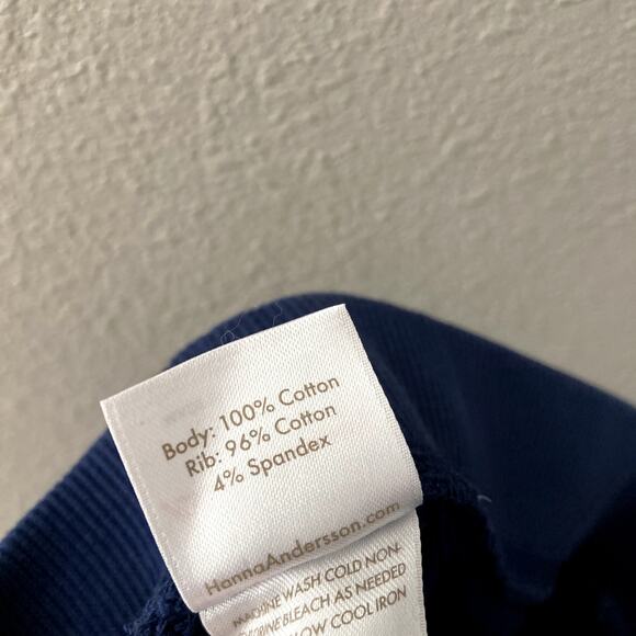 Hanna Andersson Colorblock Side Panel Jogger In French Terry - Navy Blue - 6/7 - Picture 6 of 7